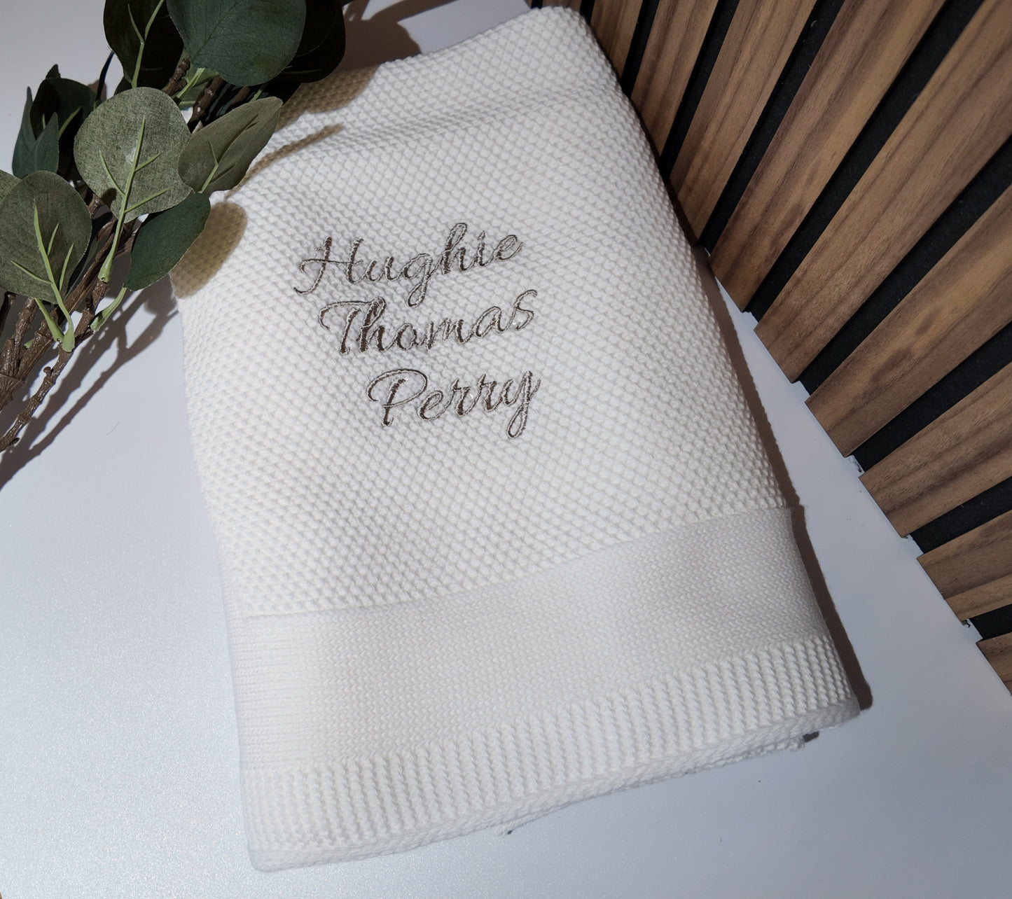 Personalised Baby Blanket – Embroidered Name or Initial