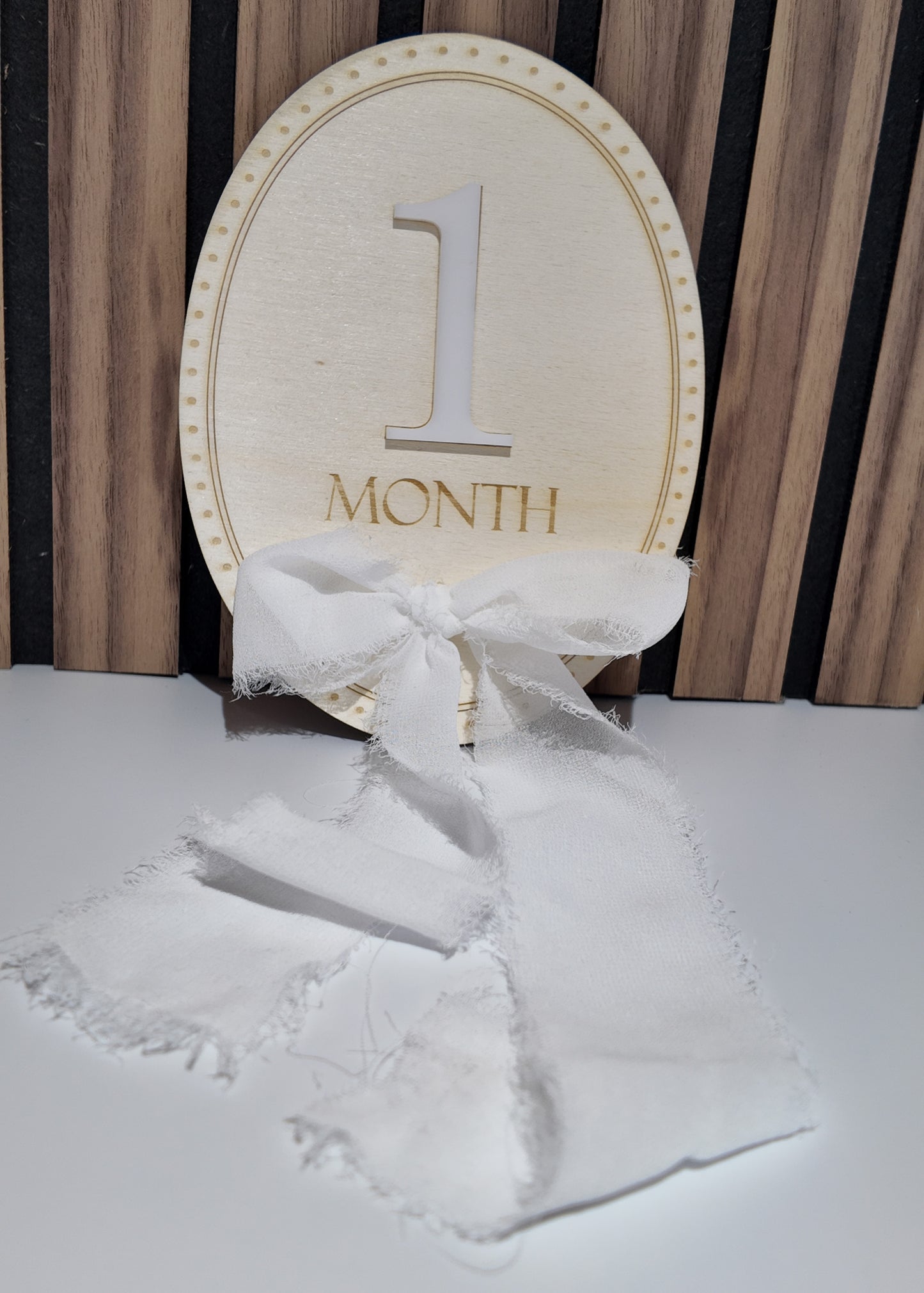 Wooden & Acrylic Monthly Milestone Plaque Set