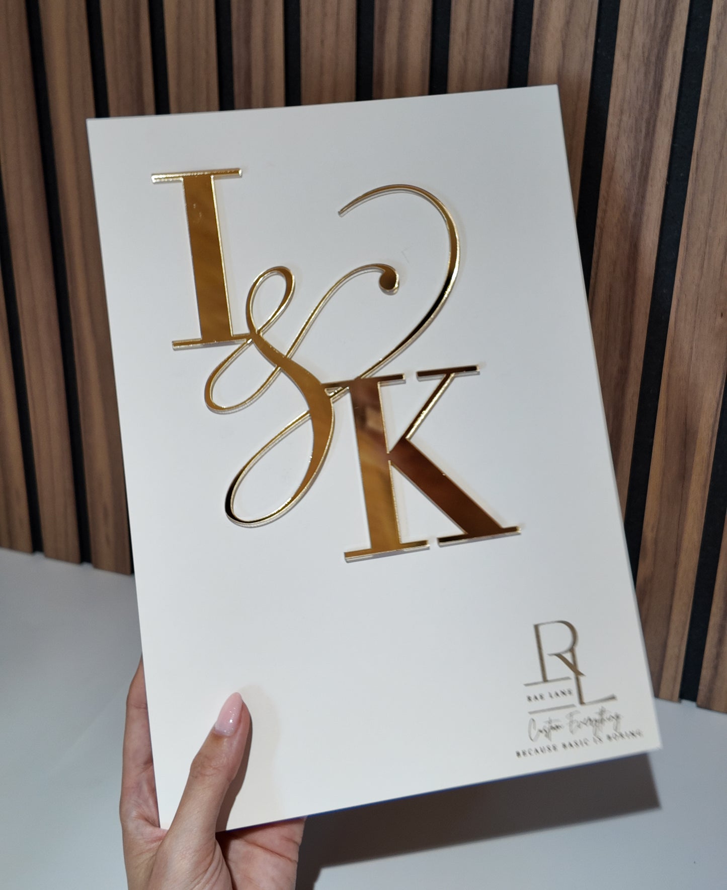 Acrylic Large Initials Cake Topper