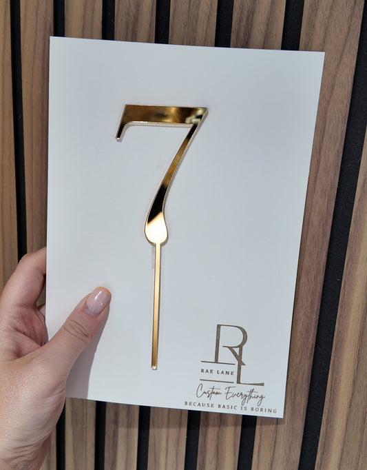 Acrylic number cake topper
